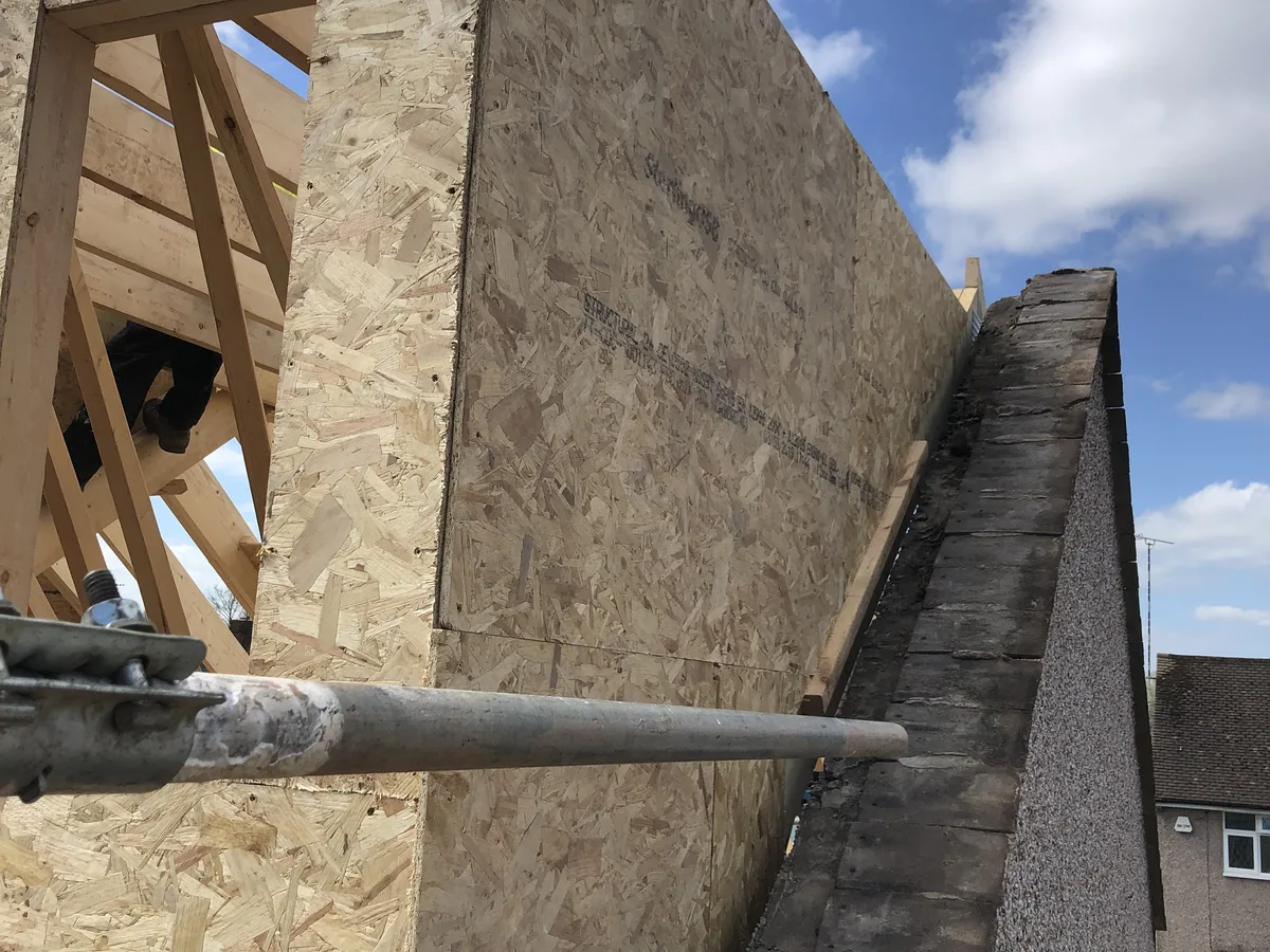 Structural carpentry work in progress during a Ascot, Berkshire whole-house renovation