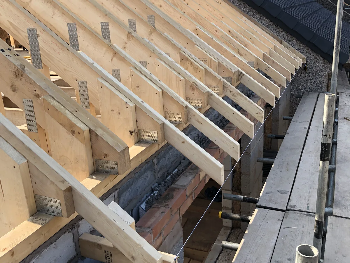 Carpentry for a rear extension renovation in Ascot, Berkshire — steels and timber frame