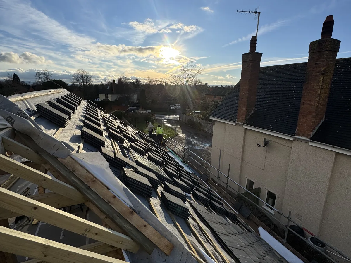 First fix flat roof joists installed by a carpenter in Ascot, Berkshire