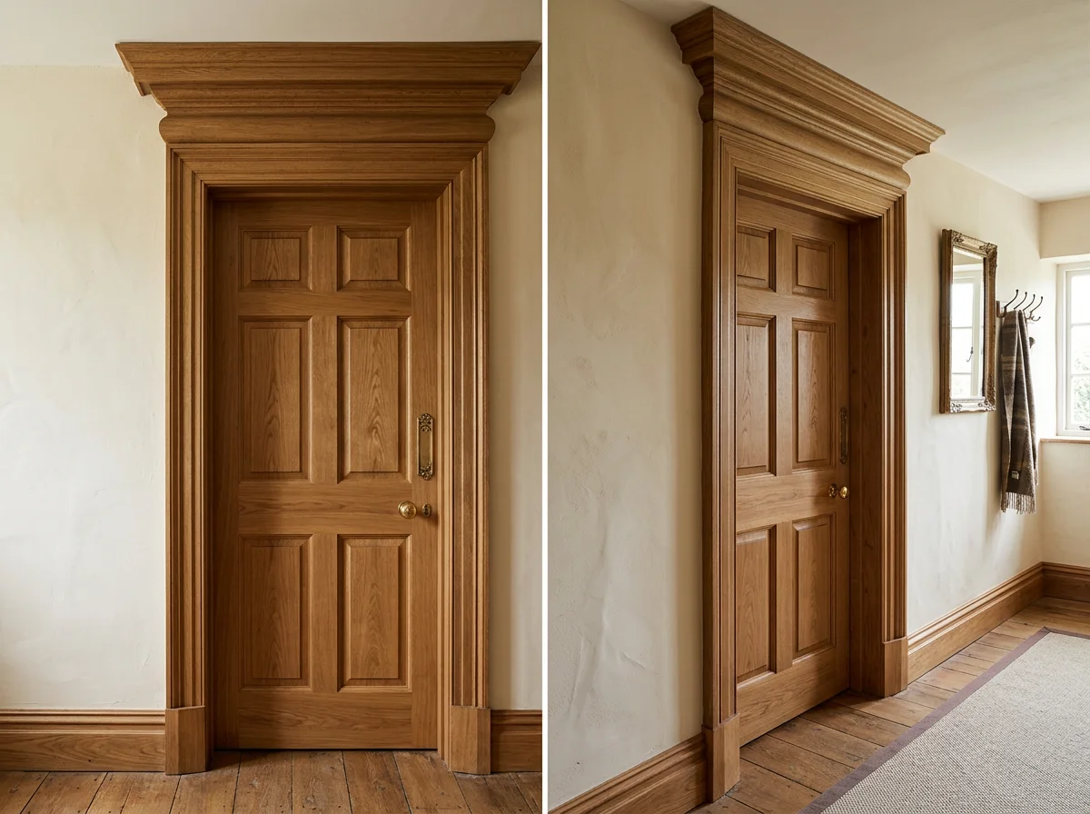 Deep skirting boards and door architraves precision-fitted in a Berkshire home
